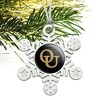 Oakland University Secondary Logo Metal Snowflake Christmas Tree Holiday Ornament - 2 of 3