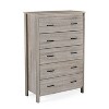 NicBex 5 Drawes Dresser Chests of Drawers Toolless Assembly Tall Dresser Closet Organizers and Storage for Bedroom, Living Room, Oak - 3 of 4