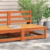 vidaXL - Patio Sofa Armless Outdoor Seating Furniture - Wax Brown - Solid Wood Pine - Garden Terrace Lounge - 27.6"x27.6" - 2 of 4