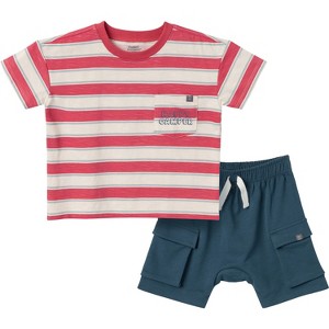 Modern Moments™ by Gerber Toddler Boys' 2-Piece Top and Cargo Shorts Set - 1 of 4