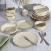 Gibson Elite Matisse 16 Piece Stoneware Dinnerware Set in Cream with Reactive Glaze - 2 of 4