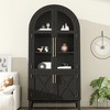 FONTOI Arched Tall Decorative Storage Cabinet - 4 of 4