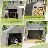 GustoWave Outdoor Portable Storage Shed, Carport Tent for Motorcycle, Bike - 4 of 4