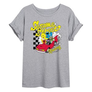 Women's - Sesame Street - SS Racing Oversized Graphic T-Shirt - 1 of 4