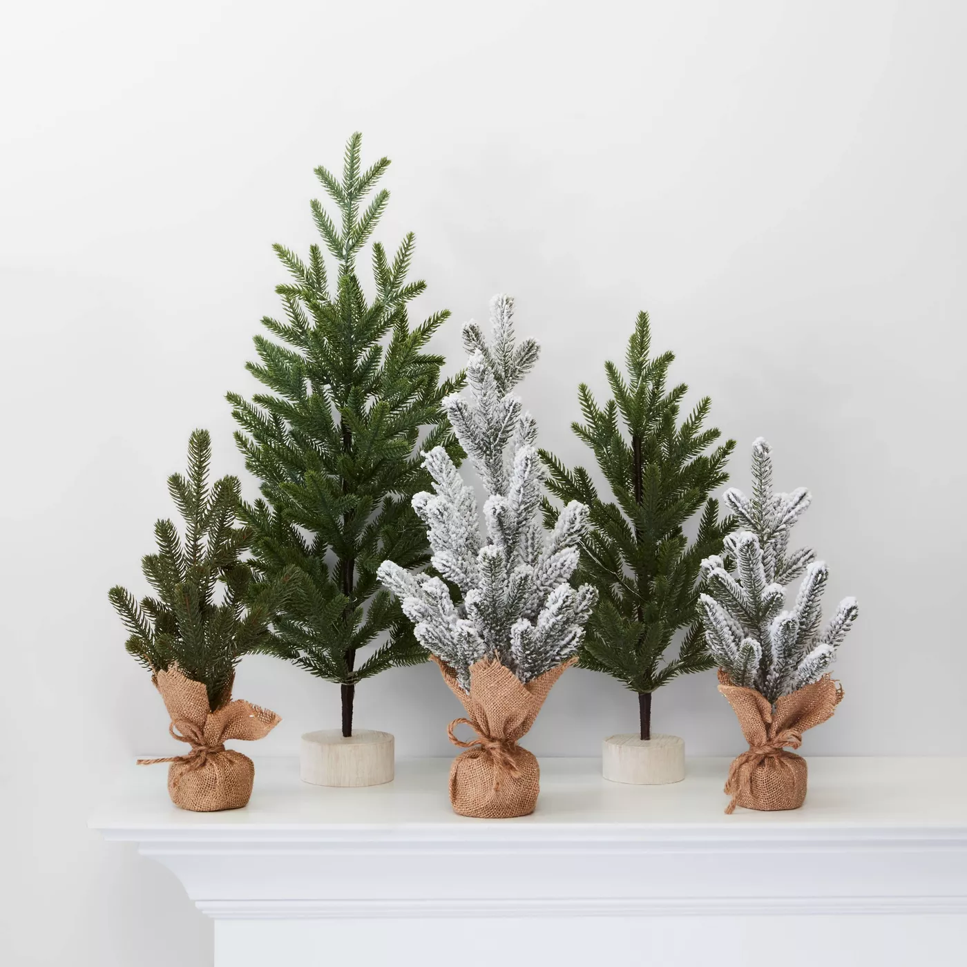 Large Lit Pine Tree Decorative Christmas Figurine Green - Wondershop™ - image 2 of 3