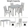 FONTOI Wooden Dining Table Set with Rectangular Table and Upholstered Chairs for Stylish Modern Home Kitchen Dining Spaces, Beige, 45.5"*28.5"*30" - 4 of 4