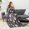 PAVILIA Fleece Wearable Blanket with Sleeves, Warm Cozy Soft Functional Lightweight Sleeved Throw Adults Men Women - 2 of 4