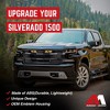 American Modified LED Armor Grille, Amber Lights for 19-21 Chevy Silverado 1500, Glossy Black - 3 of 4