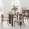 SpassWay 30"H Round Wood Dining Table Kitchen Table Conference Table with 4 Legs - 4 of 4