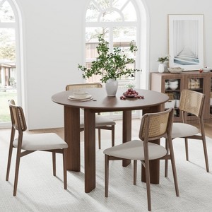 MAYEERTY 42" Wood Round Dining Table for 4, Farmhouse Modern Kitchen & Dining Room Table - 1 of 4