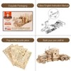 ROBOTIME 3D Wooden Puzzle for Adults-Mechanical Car Model Kits, Vehicle Building Kits, Beige, 8.82"*2.87"*3.94" - 4 of 4