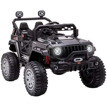 Aosom 12V Kids Ride on Car with Remote Control, Battery-Operated Ride on Toy with Spring Suspension, Led Lights, Music, Horn, 3 Speeds