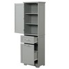 Ridstar 68.4 in. H Grey Bathroom Storage Cabinet with Drawer and Adjustable Shelf - 3 of 4
