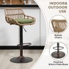 Kumasinova Modern Set of 2 Rattan Counter Height Bar Stools, 360° Swivel Bar Stools, Adjustable Counter Height Chairs with Footrest for Kitchen - 3 of 4