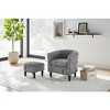 CAVINAS Modern Upholstered Accent Chair with Ottoman, Corduroy Single Sofa Chair, Comfy Armchair for Living Room, Bedroom & Office - 2 of 4