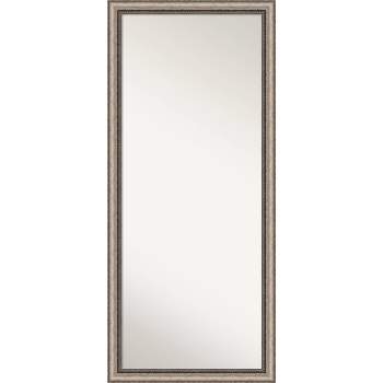 Lyla Ornate Framed Full Length Floor Leaner Mirror Silver - Amanti Art