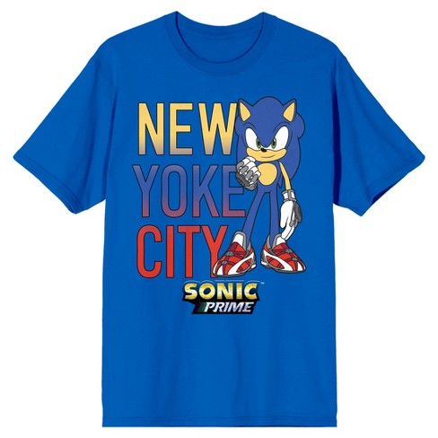 Sonic Prime New Yoke City Crew Neck Short Sleeve Royal Blue Men's T-shirt :  Target