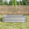 Dolonm Metal Raised Garden Bed, Rectangle Raised Planterfor Flowers Plants, Vegetables Herb Veezyo - 3 of 4