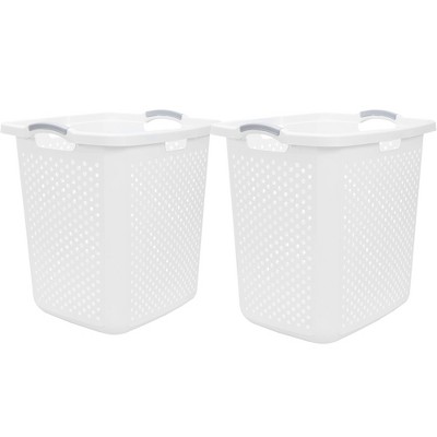Home Logic 2.5bu 2pk Lamper Laundry Baskets White