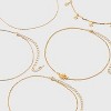 Strawberry Flower and Acrylic Pearl Choker Necklace Set 5pc - Wild Fable™ Metallic Gold - 4 of 4