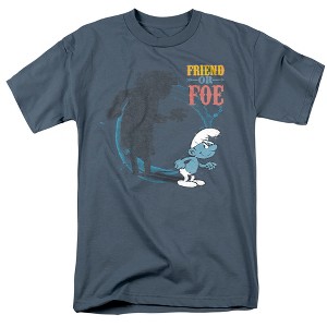 Smurfs Gargamel Shadow Friend Or Foe Adult T-Shirt Slate - 1 of 4
