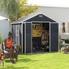 Vynxaria 8x8FT Resin Storage Shed, High-Quality PP Material with 12mm Thick Board,Waterproof/UV/Rust-Proof + HD Window, Dark Gray - 4 of 4