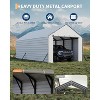 Heavy-Duty Metal Carport for All-Weather Protection. Fits Full-Size Pickups, SUVs, Boats - 4 of 4