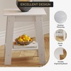 End Table, Rustic Side Table with Storage Shelf, Small Center Table, 2 Tier Accent Table, Narrow Night Stand - 4 of 4