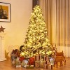 SUGIFT 6ft Pre-Lit Snow Flocked Artificial Christmas Tree, Premium PVC Pine Xmas Trees with Metal Stand and Warm LED Lights - 4 of 4