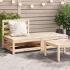 vidaXL Patio Sofa Armless with Footstool Solid Wood Pine - 3 of 4