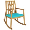 Tangkula Outdoor Rocking Chair Acacia Wood Armrest Cushioned Sofa W/Removable High-Density Cushion for Garden - 2 of 4