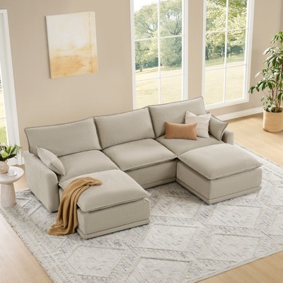 Spruce & Spring Modular Couch Oversized Sectional Sofa for Living Room