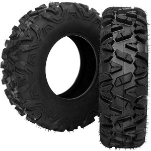 Set of 2 Atv Tires 25x8-12 Puncture and Abrasion Resistant for Enhanced Off-Road Handling, Superior Traction and Control, Perfect for Off-Road Use - 1 of 4
