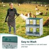 Kumasinova 3/6/8/4-Bay Metal Chicken Nesting Box( with Legs),Galvanized Steel Laying Box for Hens,Poultry Supplies with Egg Protection,Green - 3 of 4