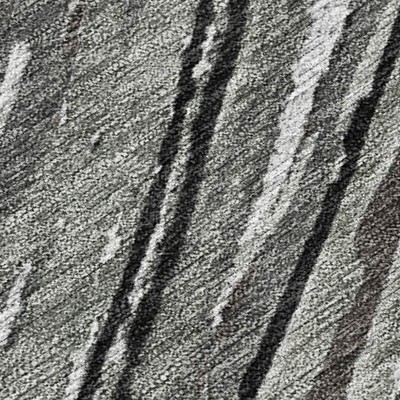 Taupe Charcoal And Ivory Abstract Washable Indoor Outdoor Area Rug