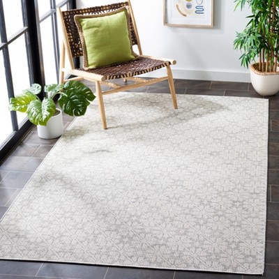 Hand-Knotted Synthetic Square Geometric Rug, Black and Green, 6'5" x 9'6"