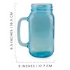 Darware 24oz Mason Jar Mugs w/ Handles, 4pk; Glass Drinking Glasses for Cold Beverages - 3 of 4