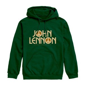 Men's - John Lennon - Peace Logo Graphic Fleece Pullover Hoodie - 1 of 3