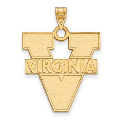 Black Bow Jewelry 14k Yellow Gold Virginia Wahoos NCAA Extra Large Pendant