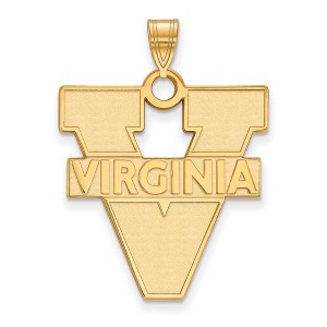 Black Bow Jewelry 14k Yellow Gold Virginia Wahoos NCAA Extra Large Pendant - 1 of 3