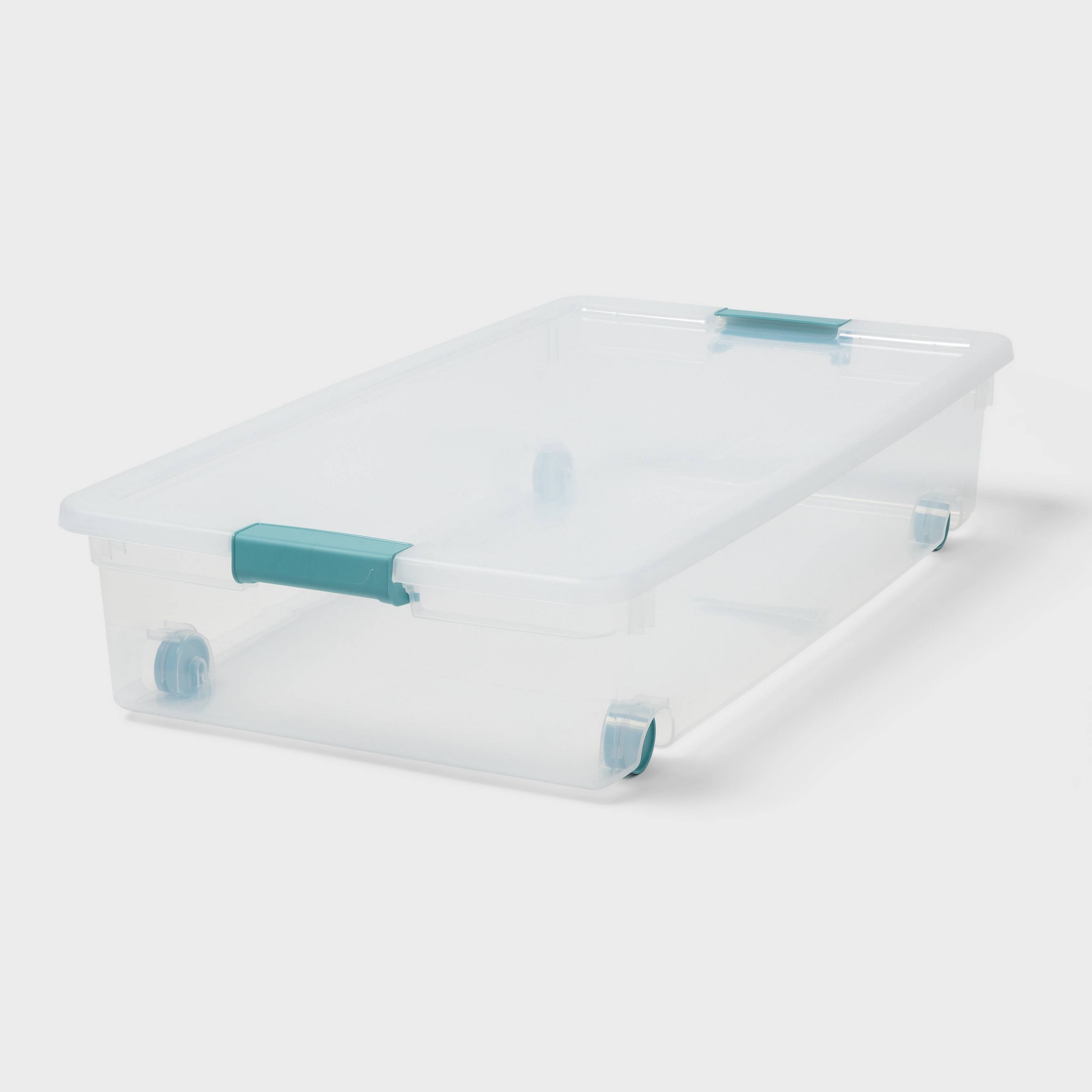 60qt Underbed Clear Storage Bin with Latches - Brightroom™