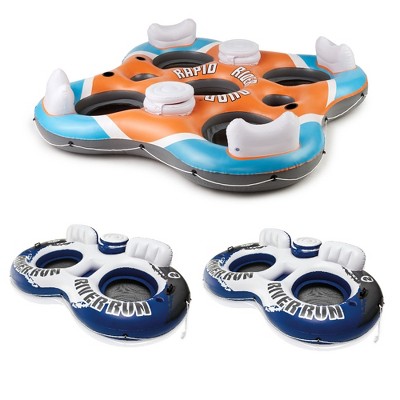Bestway Rapid Rider 4 Person Floating Island & 2 Tube Floats w/ Cooler