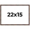 PosterPalooza | 22x15 Thin Bamboo Picture Frame, UV Acrylic, 2 Finishes - Gold and Brown - 2 of 4