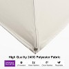 PURPLE LEAF Patio Cantilever Umbrella Teak Finished Aluminum Frame Large Offset Outdoor Sun Umbrellas with Base for Pool Garden Deck - 3 of 4