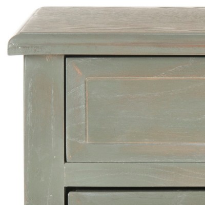 Charming Ash Grey 2-Drawer Transitional Wood End Table