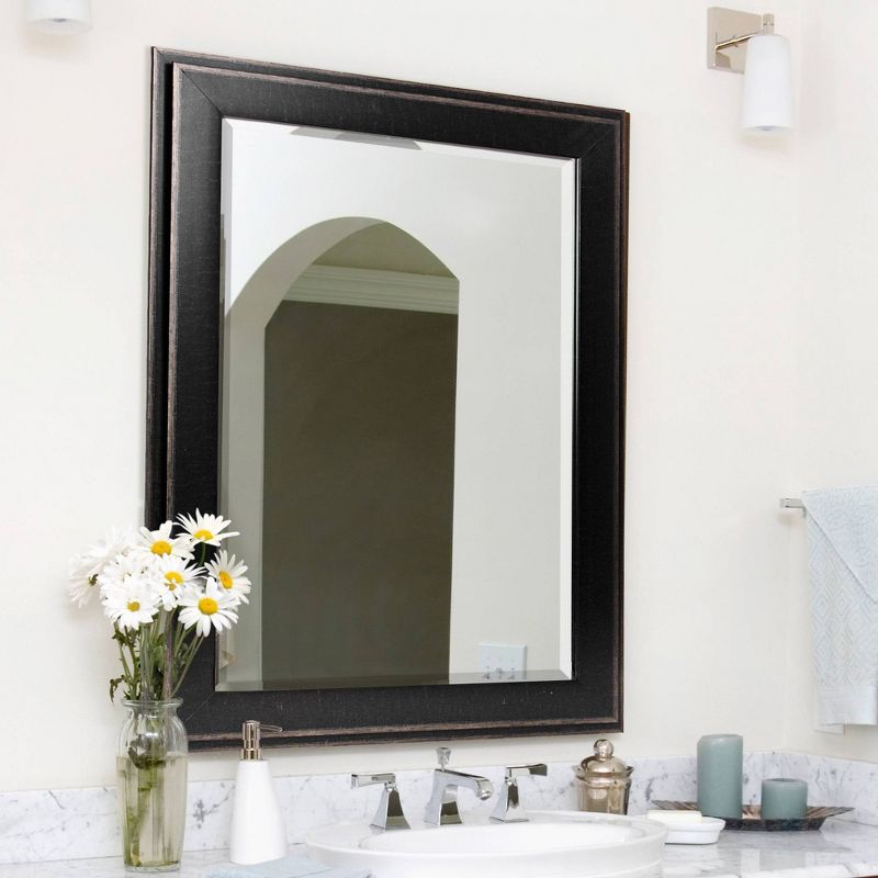 29.5&#34; x 35.5&#34; Two-Toned Frame Mirror Black - Head West, 3 of 6