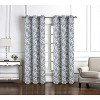RT Designer Collection Brent Jacquard 2 Pack Luxurious Modern Design Curtain Panel 36" x 84" Silver - 2 of 4