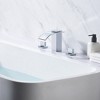 Sumerain 3 Hole Deck Mount Roman Tub Faucet Waterfall Bath Tub Faucet with Valve, Chrome Finish - 3 of 4