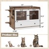 Large Hidden Cat Litter Box Cabinet with Drawer and Stairs, Indoor Enclosure and Side Table for Cats – The Pop Home - 3 of 4