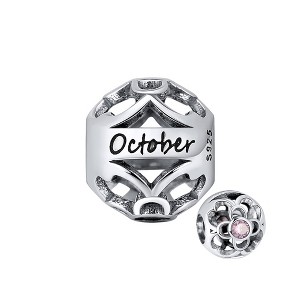 Birthstone Charms for Bracelet Sterling Silver CZ Womens Ginger Lyne Collection - 1 of 4
